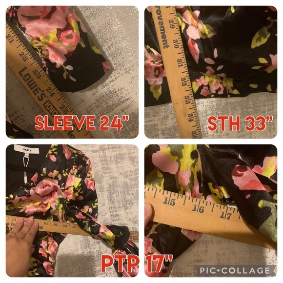 LIKELY Black satin floral print flowers Gabriella Dress size 0 REVOLVE NEW - Picture 9 of 13